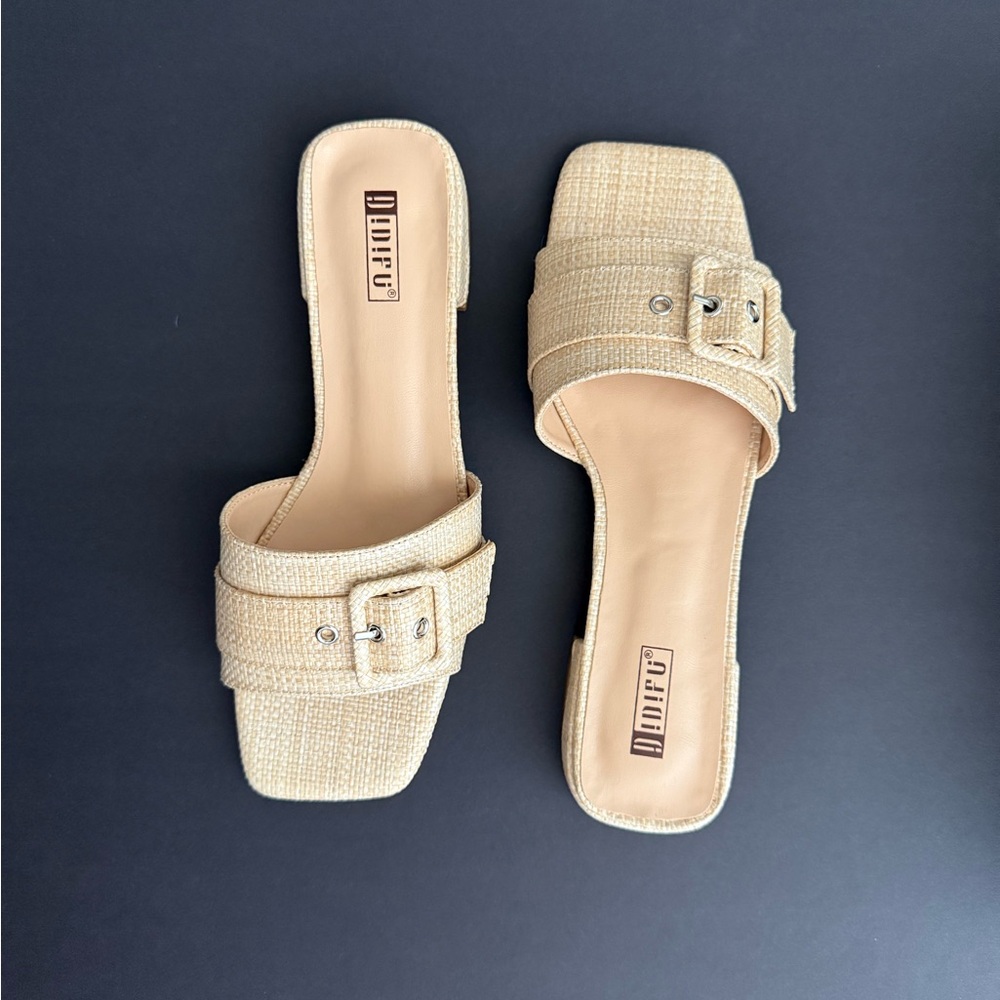 Beige Women's Slides - Picture 3 of 4
